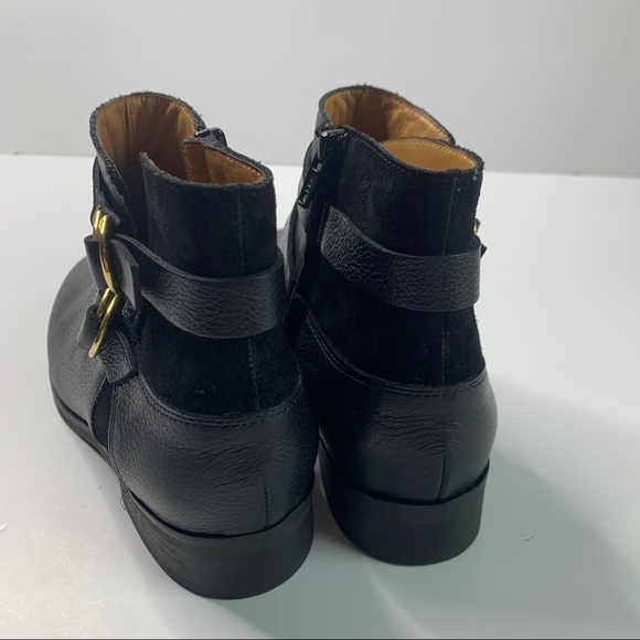 Sezane black leather low octave ankle boots sz 38 - Picture 5 of 7